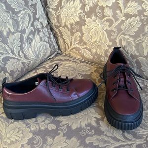 Timberland GREYFIELD leather Oxford Burgundy shoes Women Sz 8.5